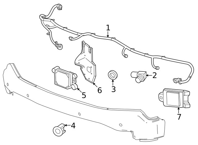 Genuine GM Park Sensor Bracket 84878737