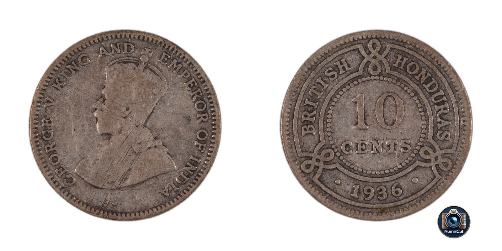 British Honduras - 10 Cents - 1936 - Silver