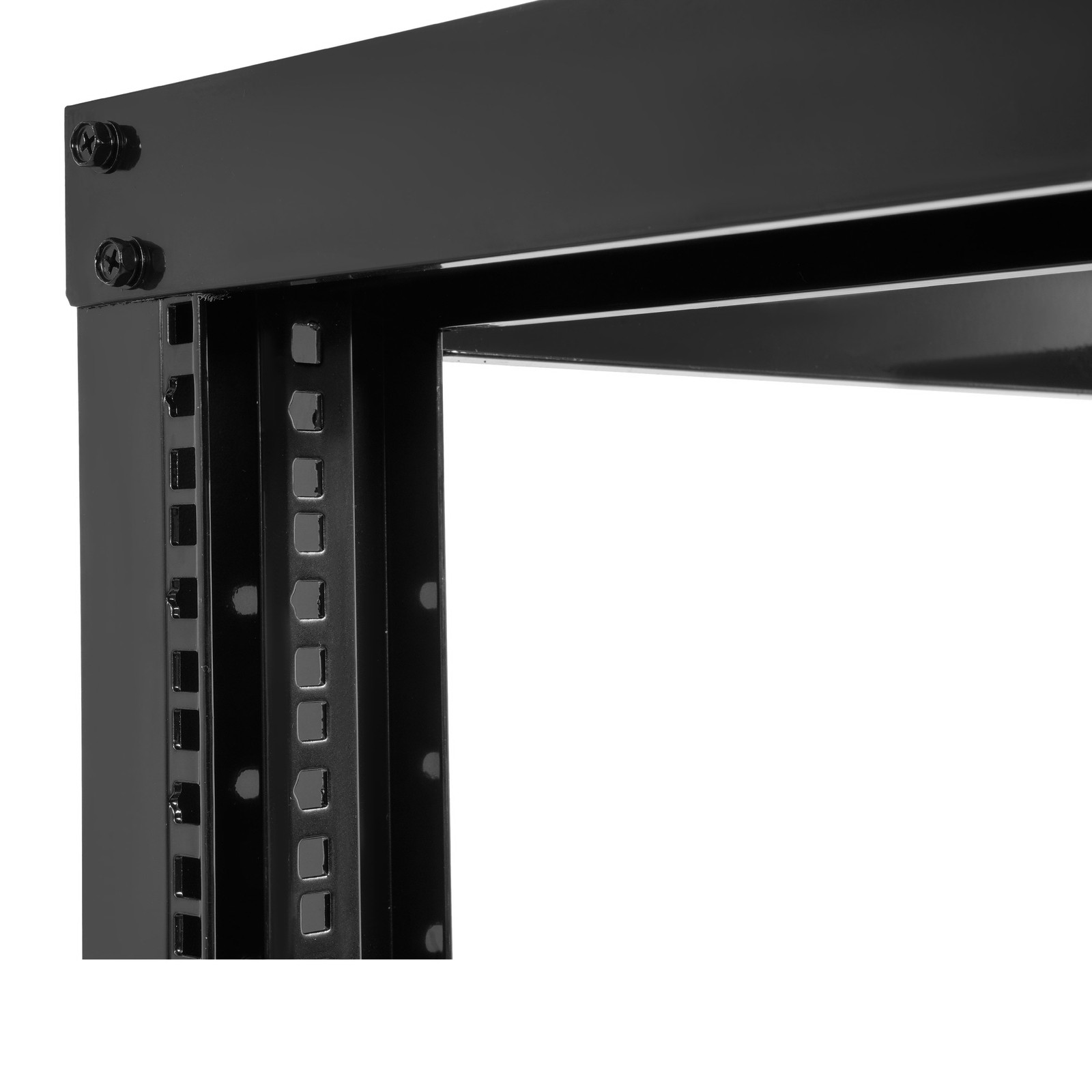 27U 4 Post Open Frame Network Data Server Rack W/ L Rails 22" Adjustable Depth