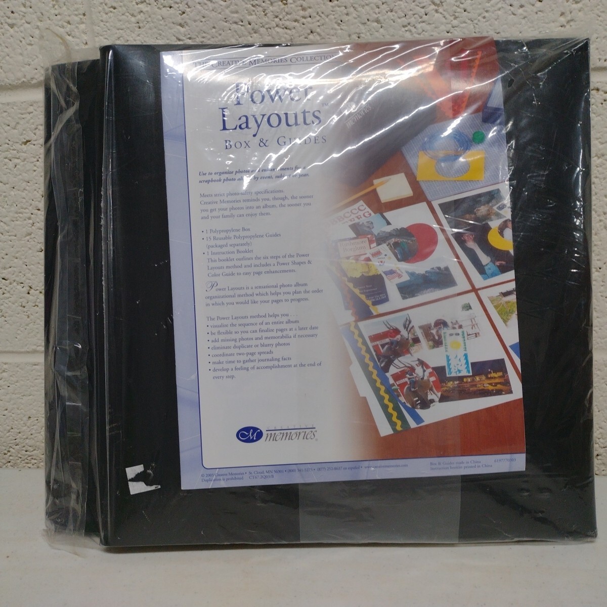 Creative Memories Power Layout Polypropylene Box and 15 Guides