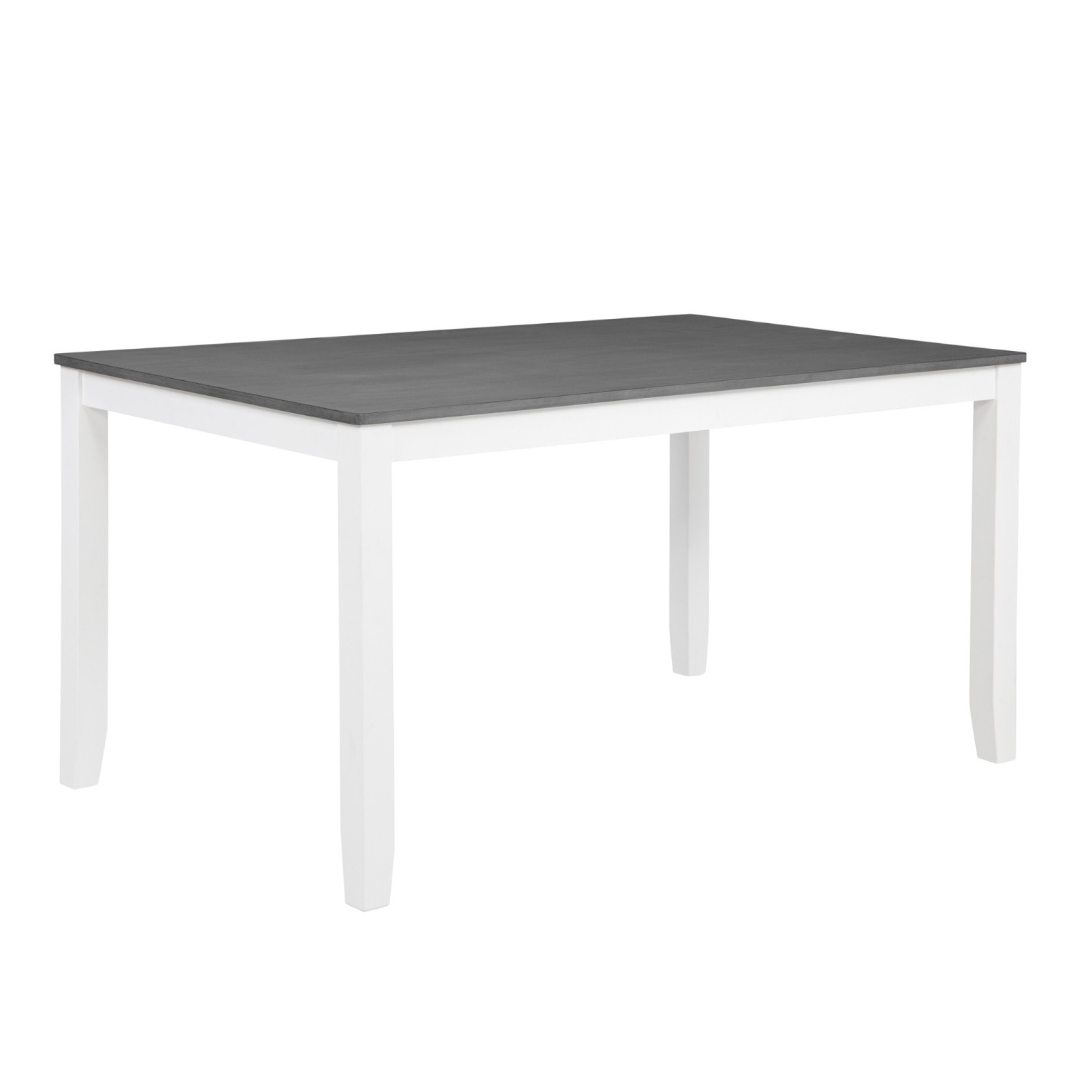 Modern 7-Piece Solid Wood Frame Dining Table Set w/ Table & 6 Upholstered Chair