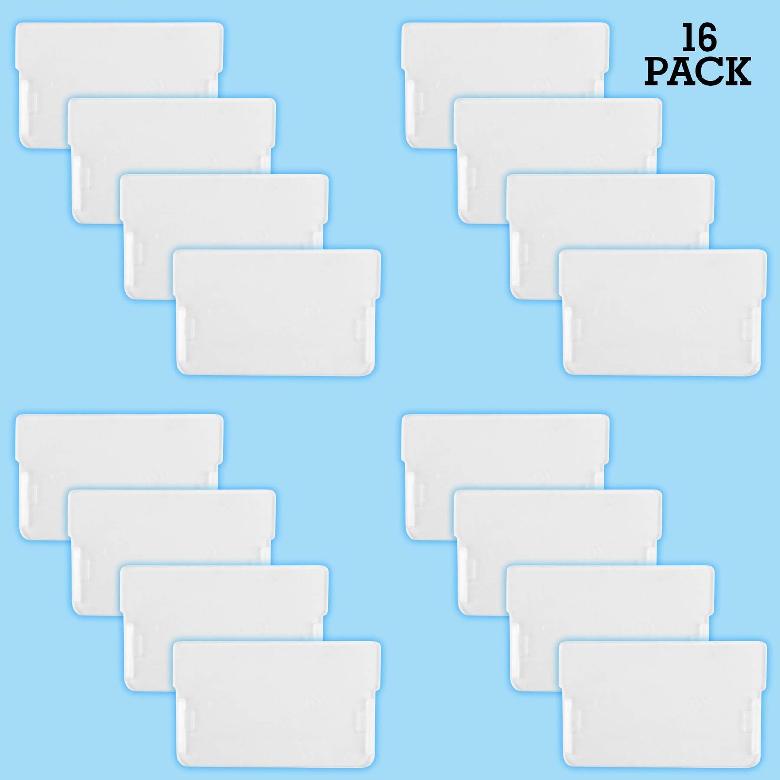 Plastic Dividers for Drawers, Storage Inserts, Organizer, 16-Pack, Clear