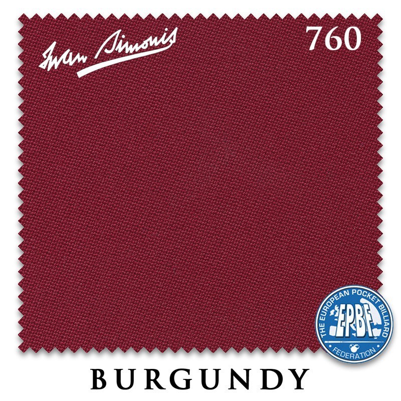 8' Simonis 760 Pool Billiard Table Cloth - Burgundy - AUTHORIZED DEALER