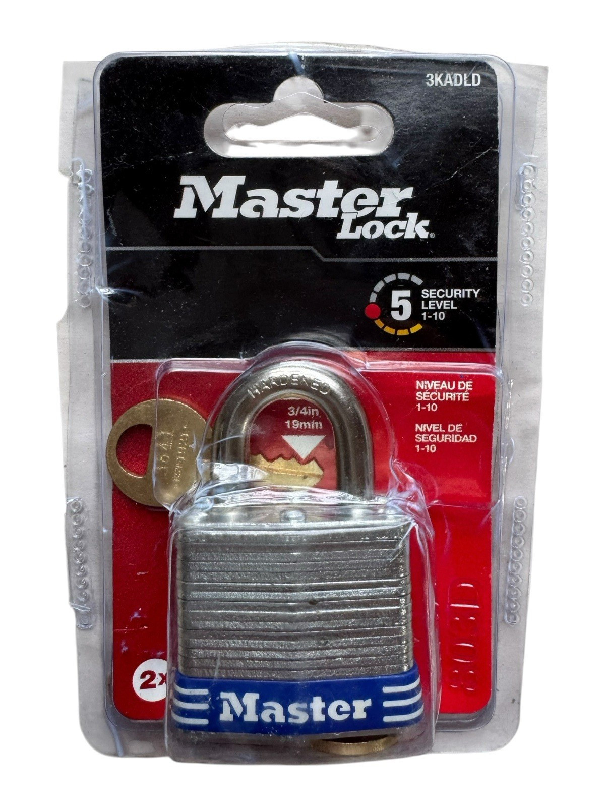 Master Lock 3KADLD with 2 Keys