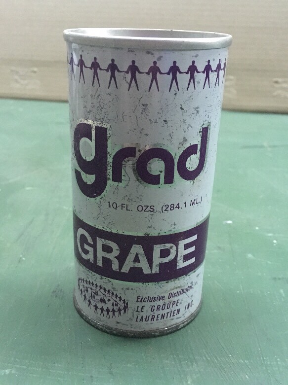 Grad Grape Raisin Empty 10oz Can Rare Vintage