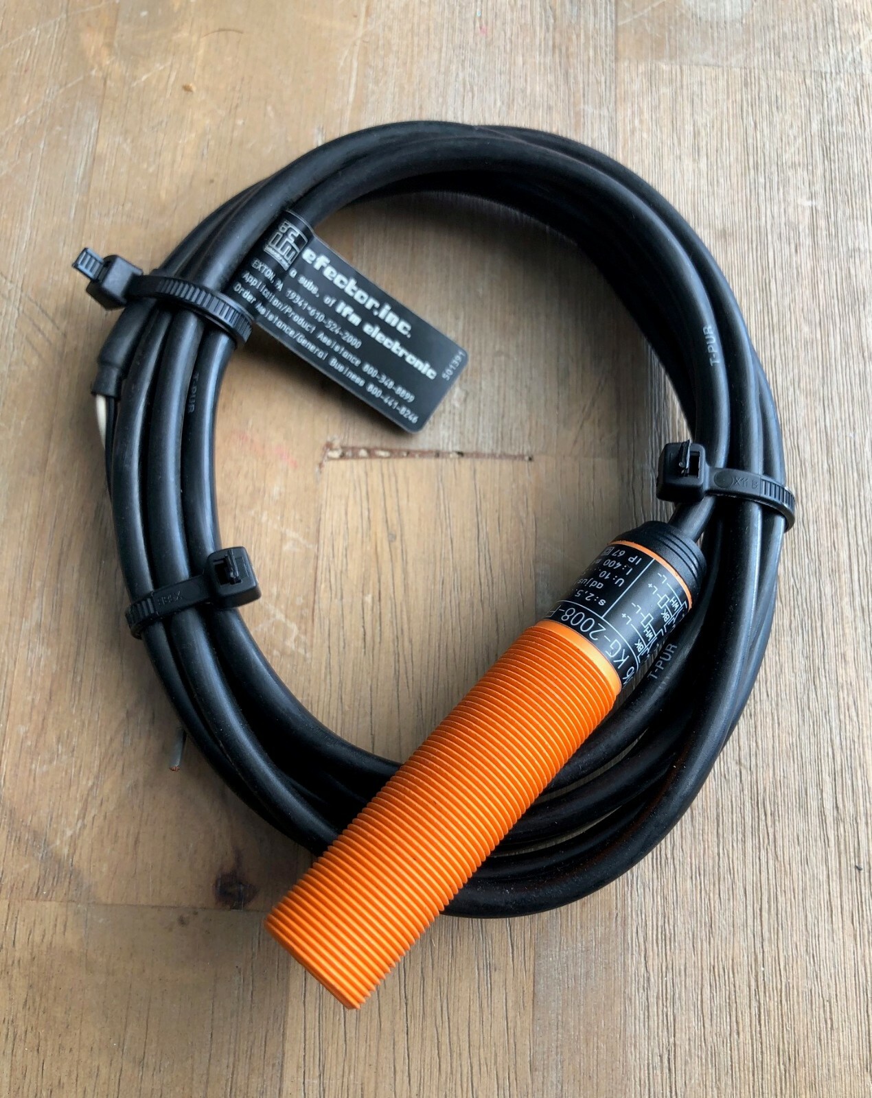 IFM EFECTOR KG5016 KG-2008-FRKG PROXIMITY SENSOR CABLE APPROX. 6' NEW NO PKG