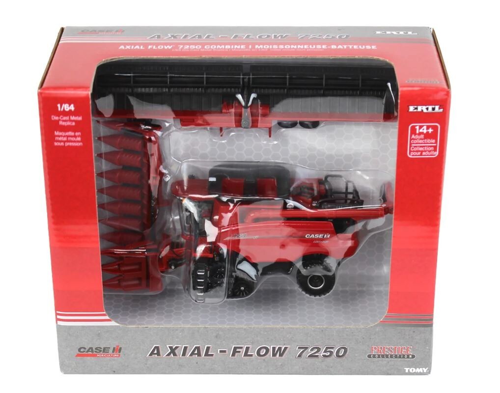 1/64 Case IH 7250 Tracked Combine w/ 2 Heads Prestige Collection ZFN44327 44327