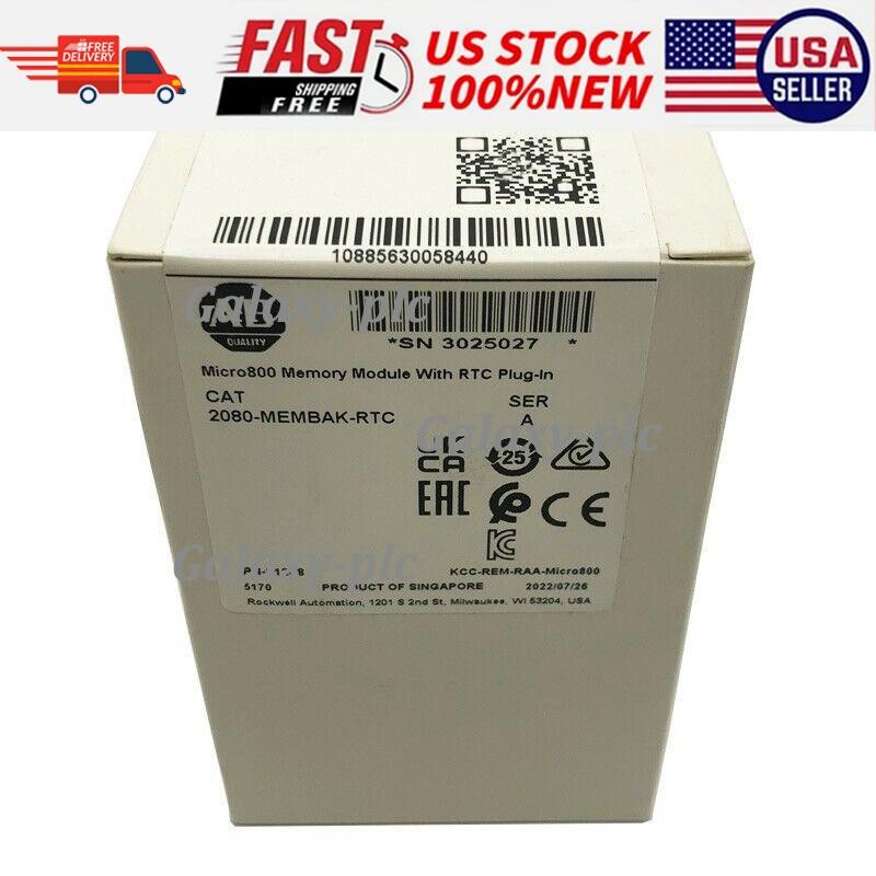 NEW Original Allen Bradley 2080-MEMBAK-RTC Memory Module With RTC Plug-In