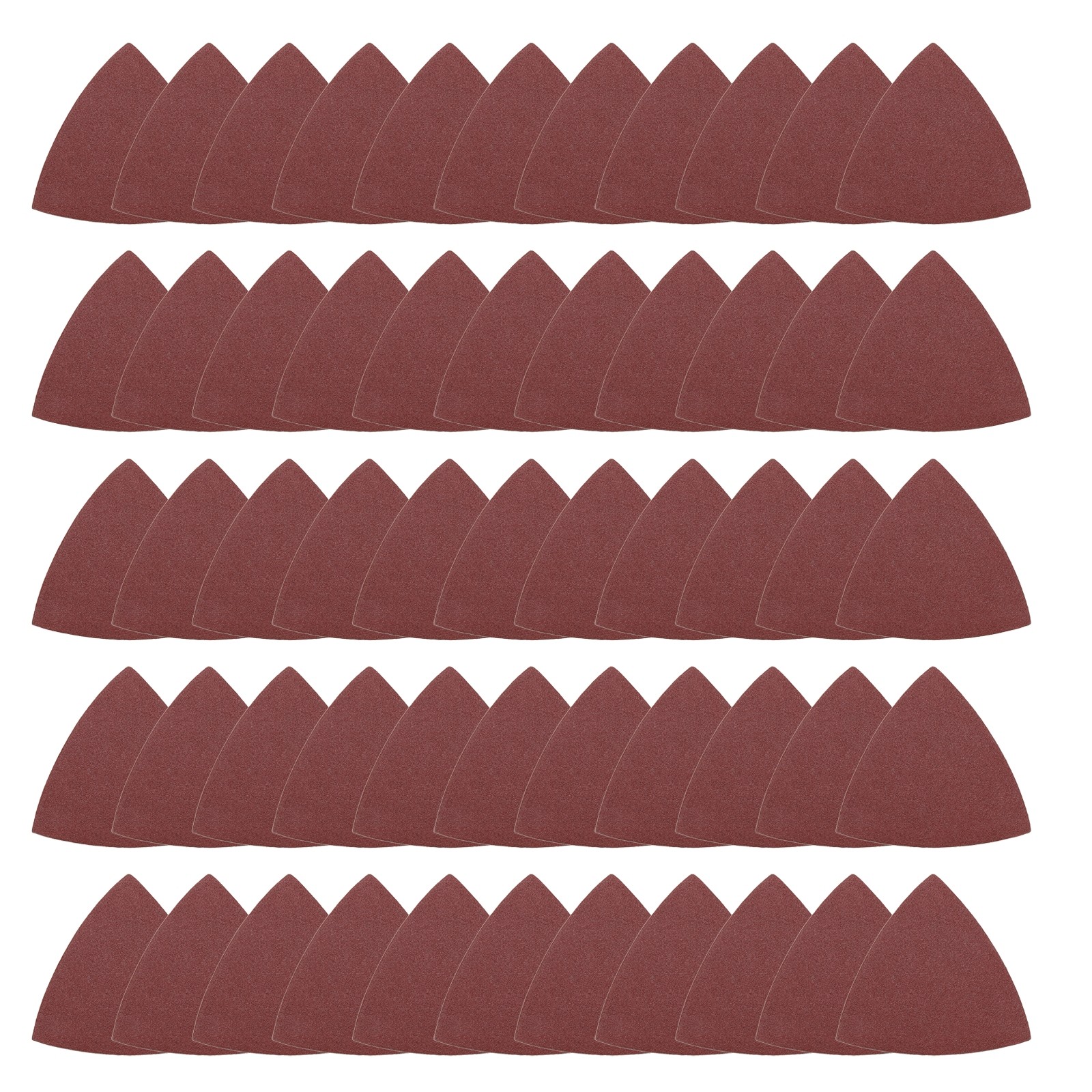 100 Pcs Triangle Sandpaper, 3-1/2", 120 Grit Aluminum Oxide Sanding Pads, Red