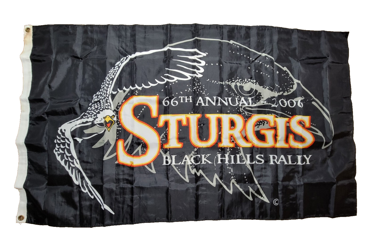 Sturgis 66th Annual Black Hills Rally 3x5 Motorcycle Flag, South Dakota 2006