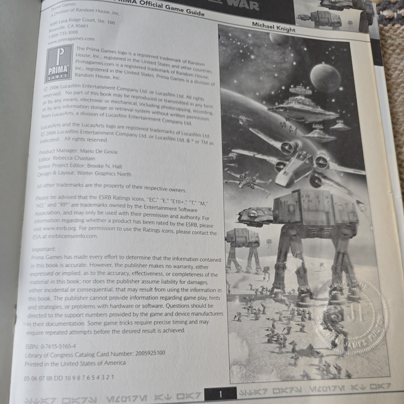 Star Wars Empire At War Prima Official Game Strategy Guide 2006