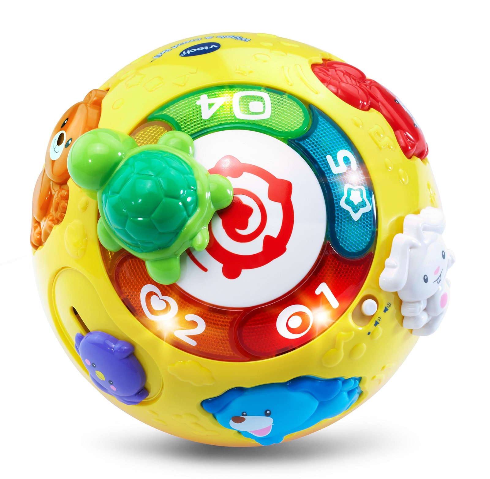 VTech Wiggle & Crawl Ball, Multicolor - Interactive Baby Toy, 6+ Months