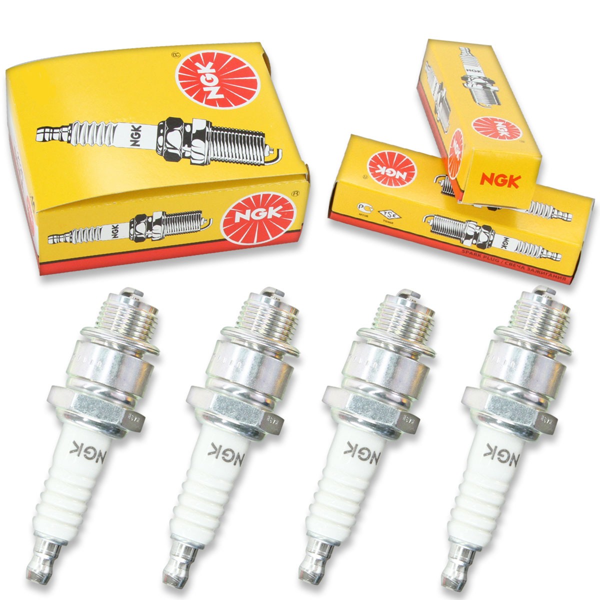 4pcs Roll-O-Flex 396Y NGK Standard Spark Plugs 396 Yamaha Kit Set Engine ty