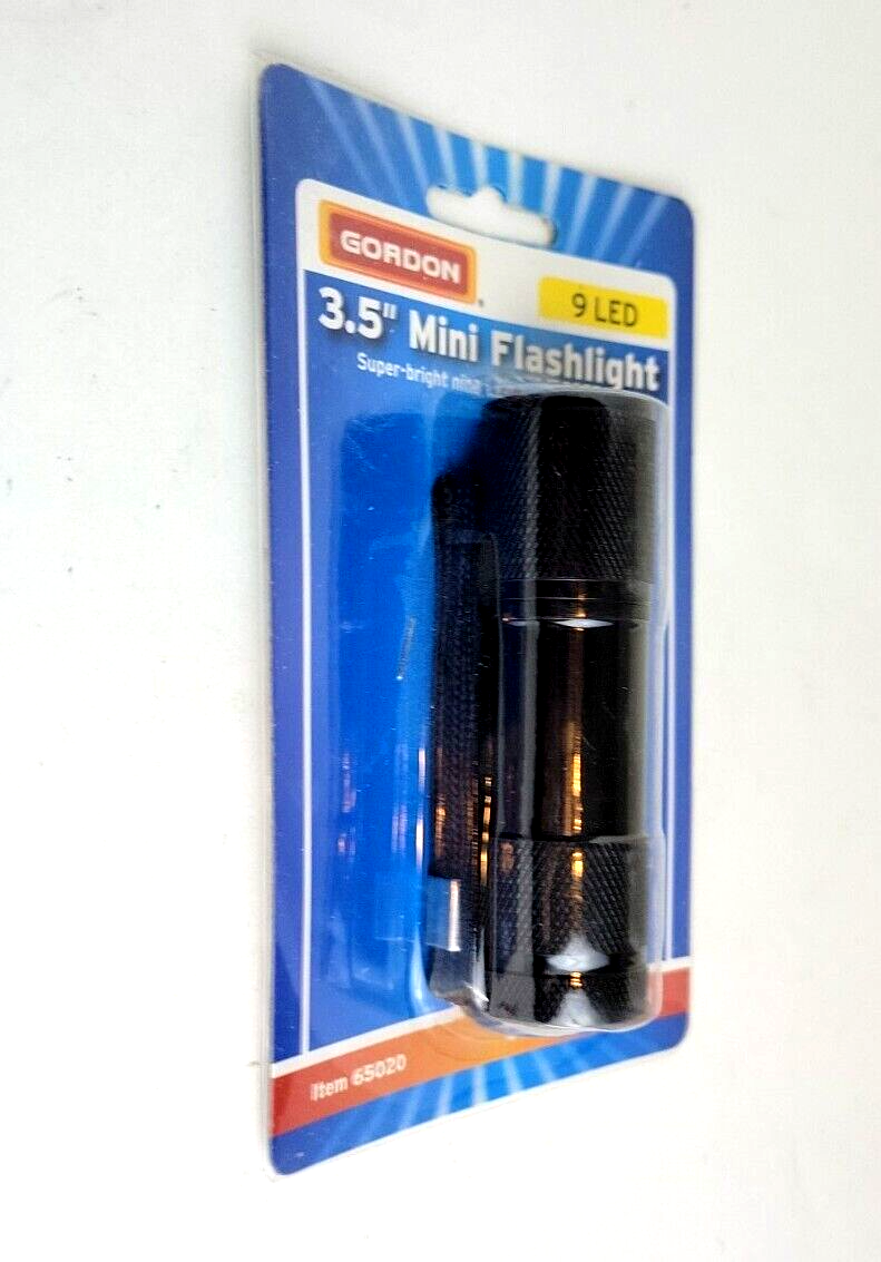 Gordon® 3½" Mini Super-Bright LED Black Flashlight by Harbor Freight Tools - NEW