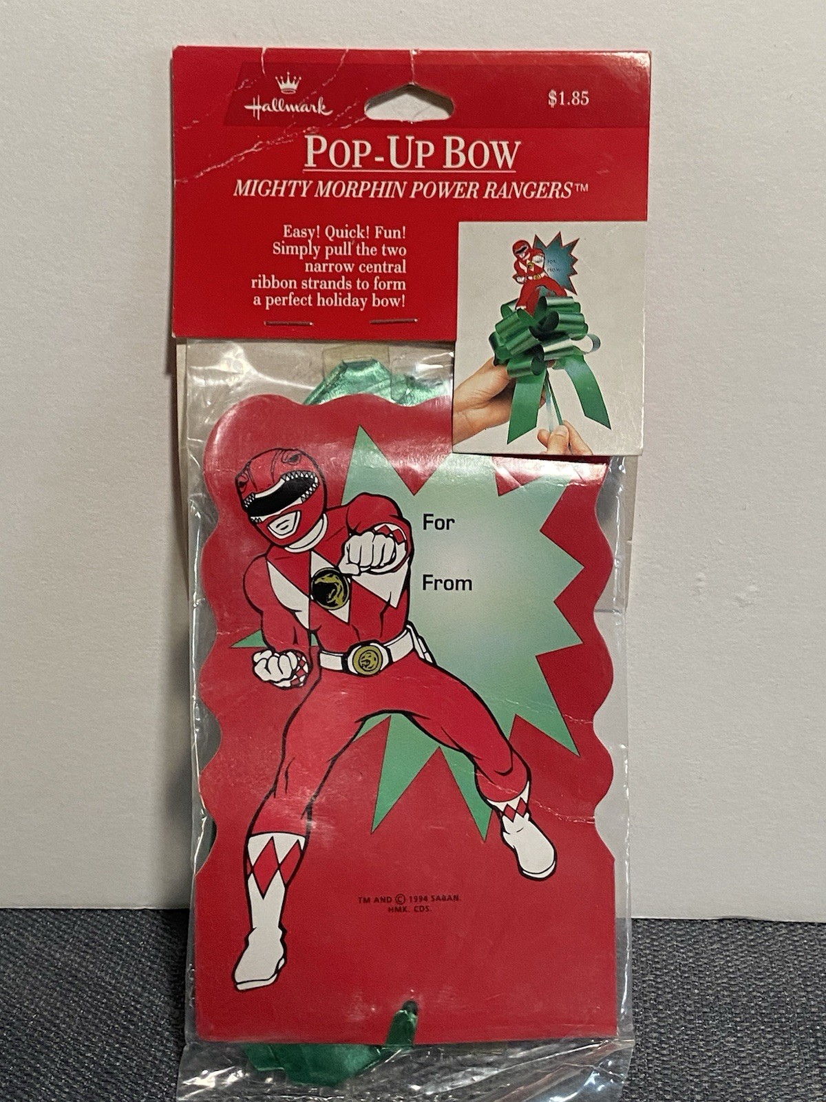 Vintage Hallmark Power Ranger Gift Bow New In Package