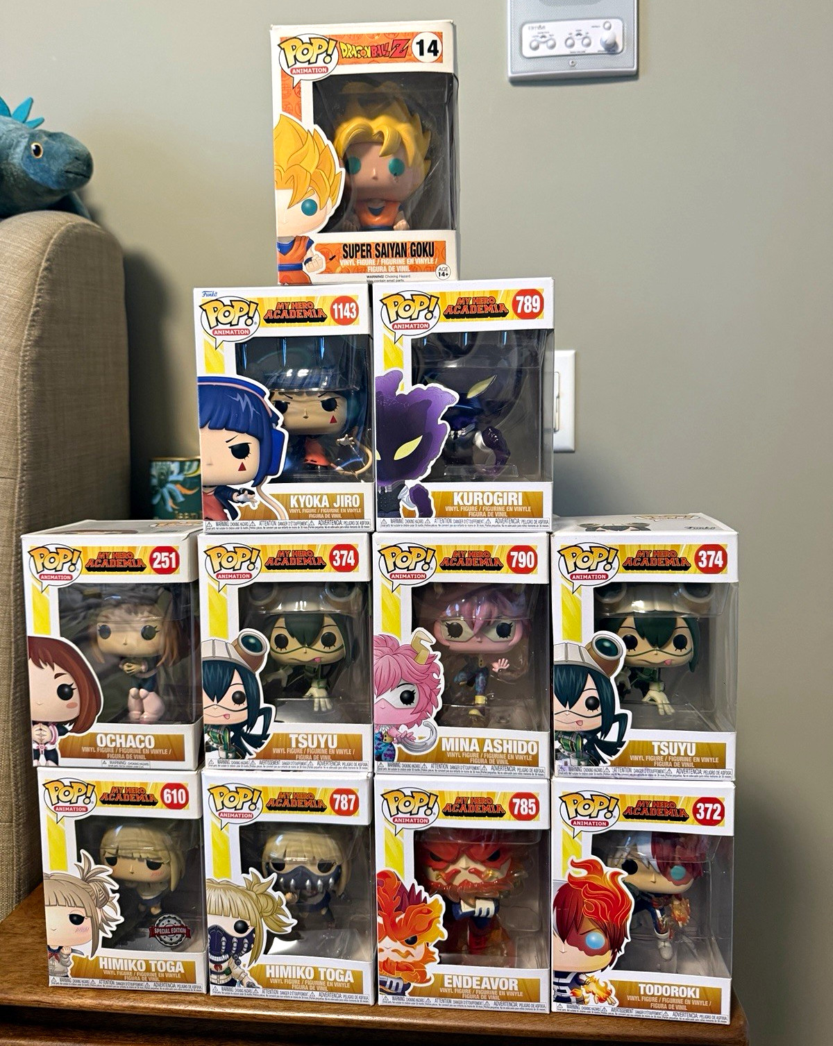 Funko Pop! Animation Mixed Lot 10 Boxed Vinyl Figures Dragon Ball Z & MHA