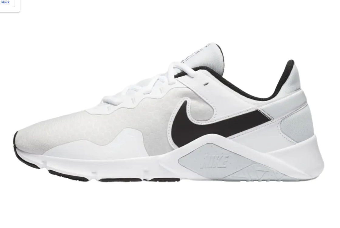 NEW Mens Nike Legend Essential 2 Black White Running Sneaker Size 10