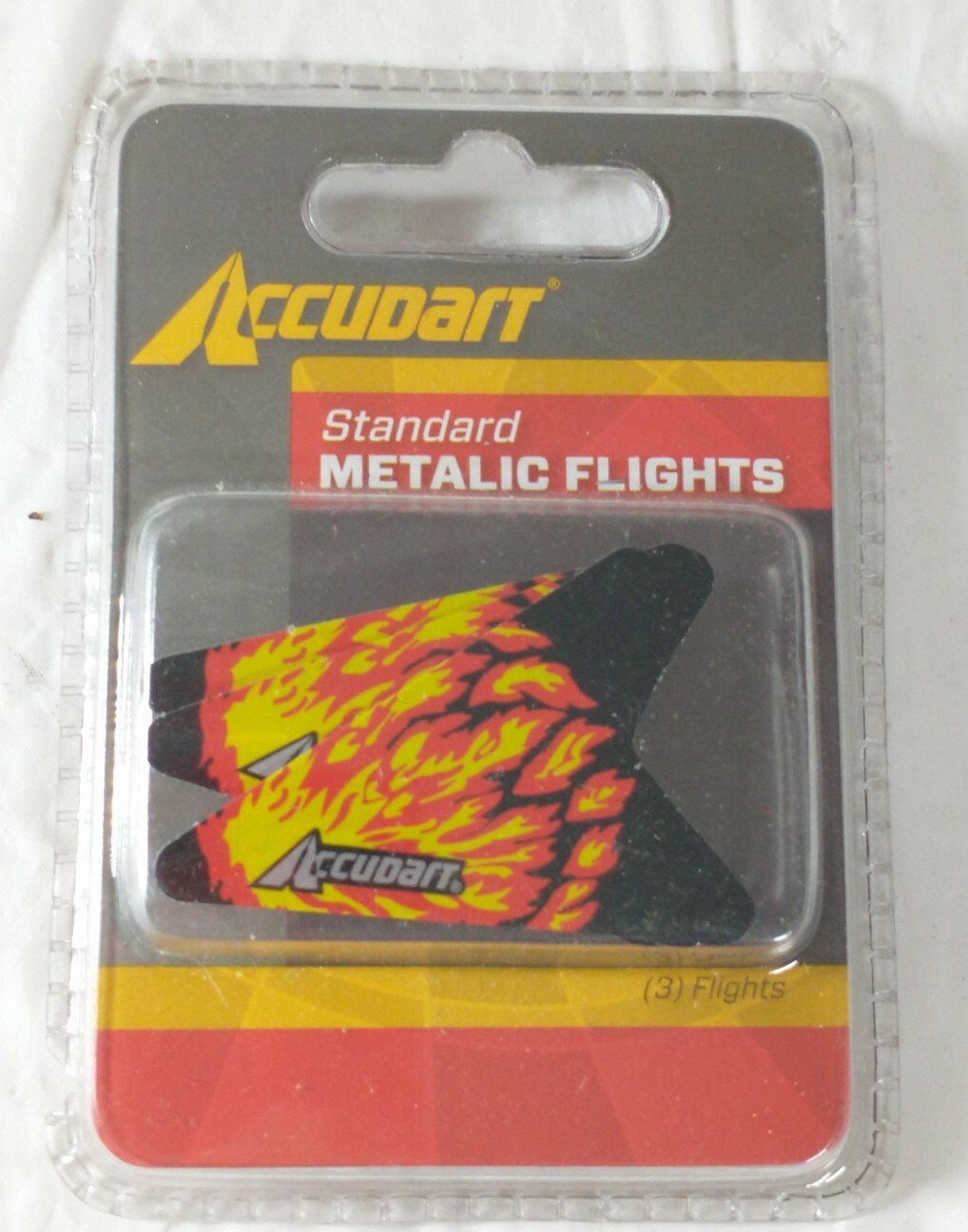 Accudart Standard Competition Dart Metallic Flights Fire Flames Pack of 3 11/17