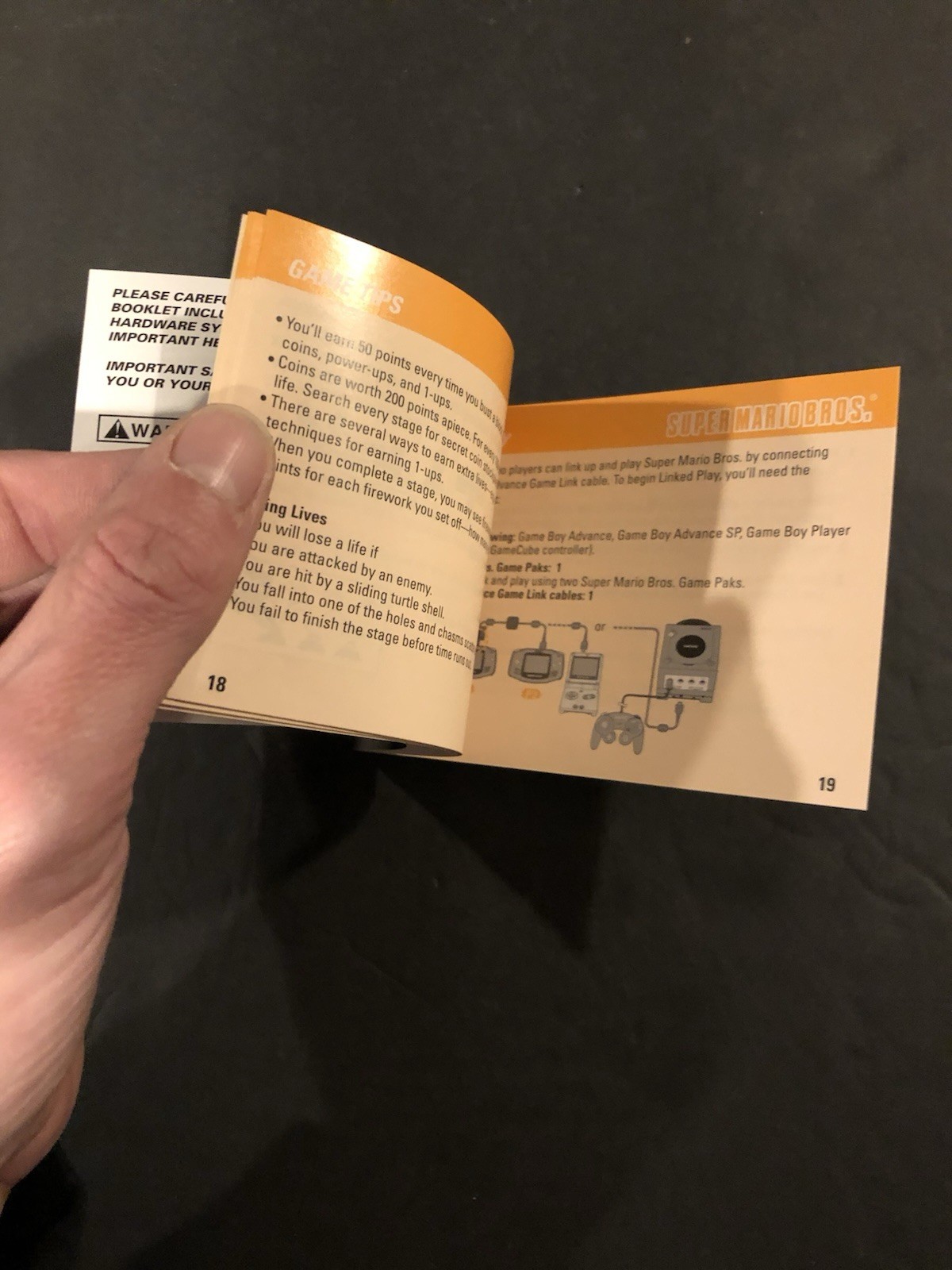 super mario bros gba manual