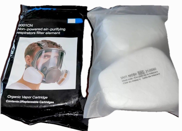 2x 6001CN Organic Vapor Respirator Filter Cartridge For 6300 6800 7502 Gas Mask