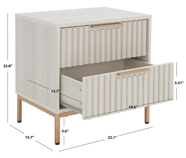 Safavieh LYLIA 2 DRAWER NIGHTSTAND, Reduced Price 2172772815 NST9605C