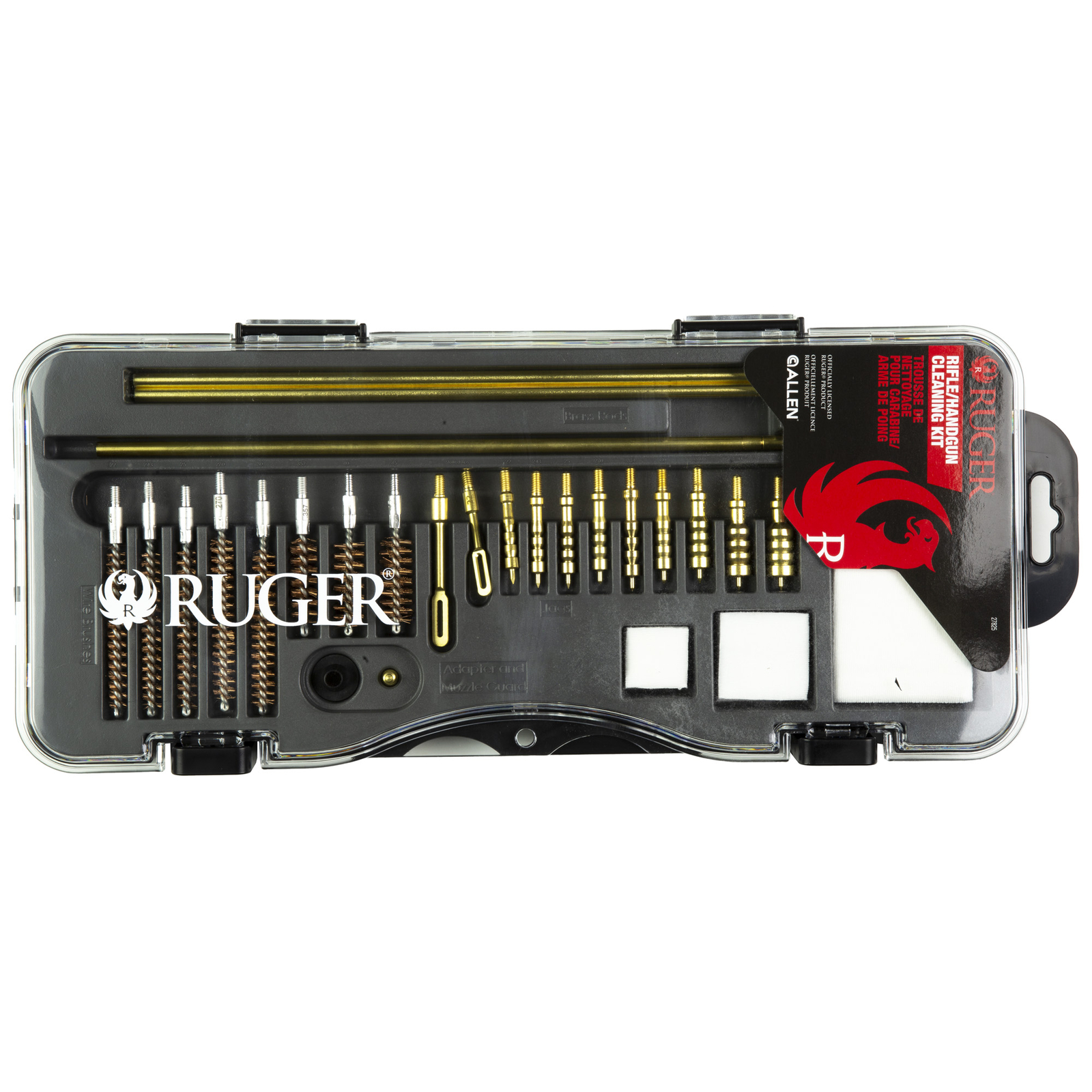Ruger Rifle & Handgun Cleaning Kit 26 Piece For 9mm-45ACP Pistol & .22-7MM 27825
