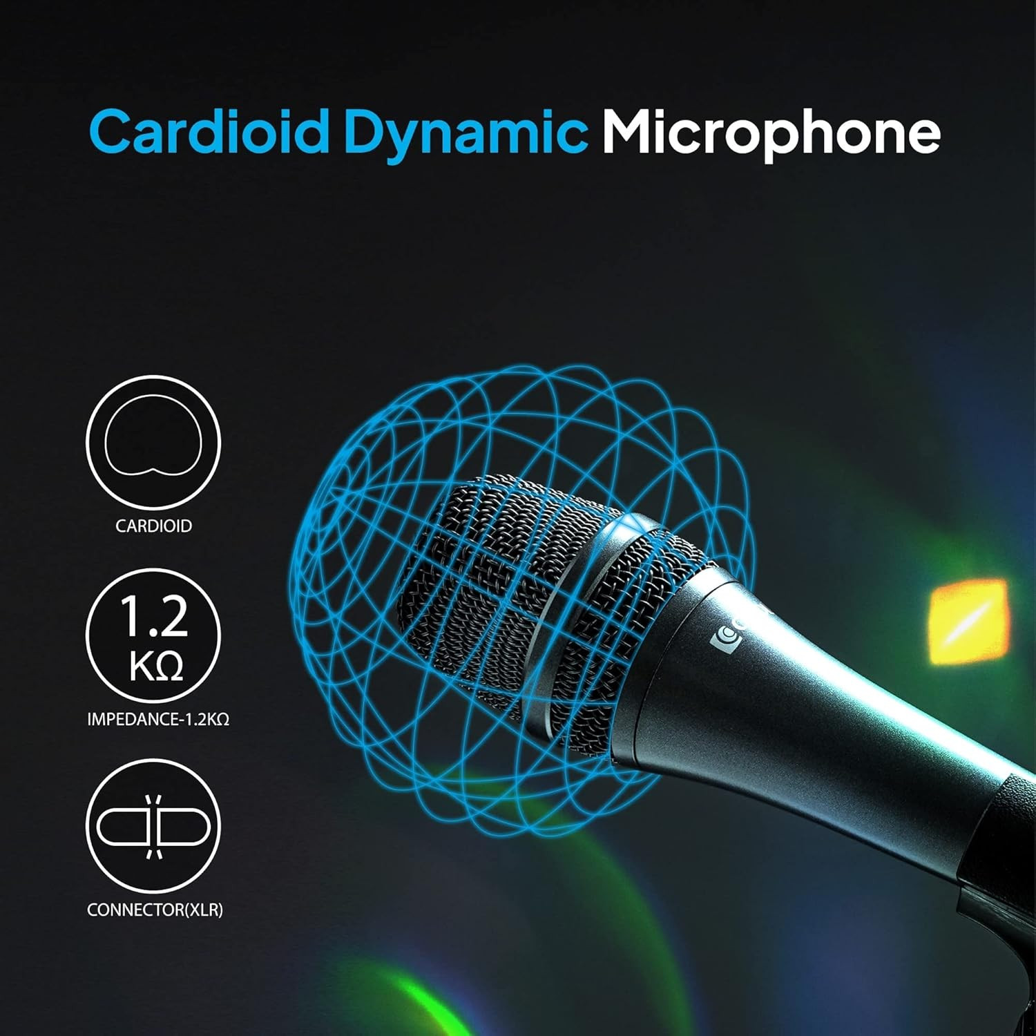 AC-910 Vocal Microphone - Cardioid Dynamic Microphone with AHNC Noise Cancellati