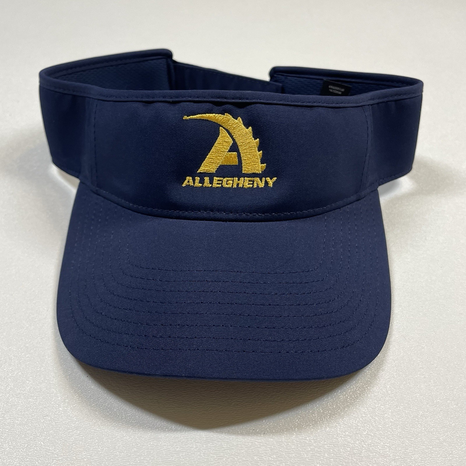 Allegheny Visor Hat Cap Men’s Navy Blue Embroidered Strapback Performance