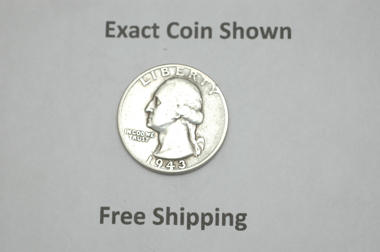 1943 P Washington Silver Quarter No Mint Mark Philadelphia Free Shipping