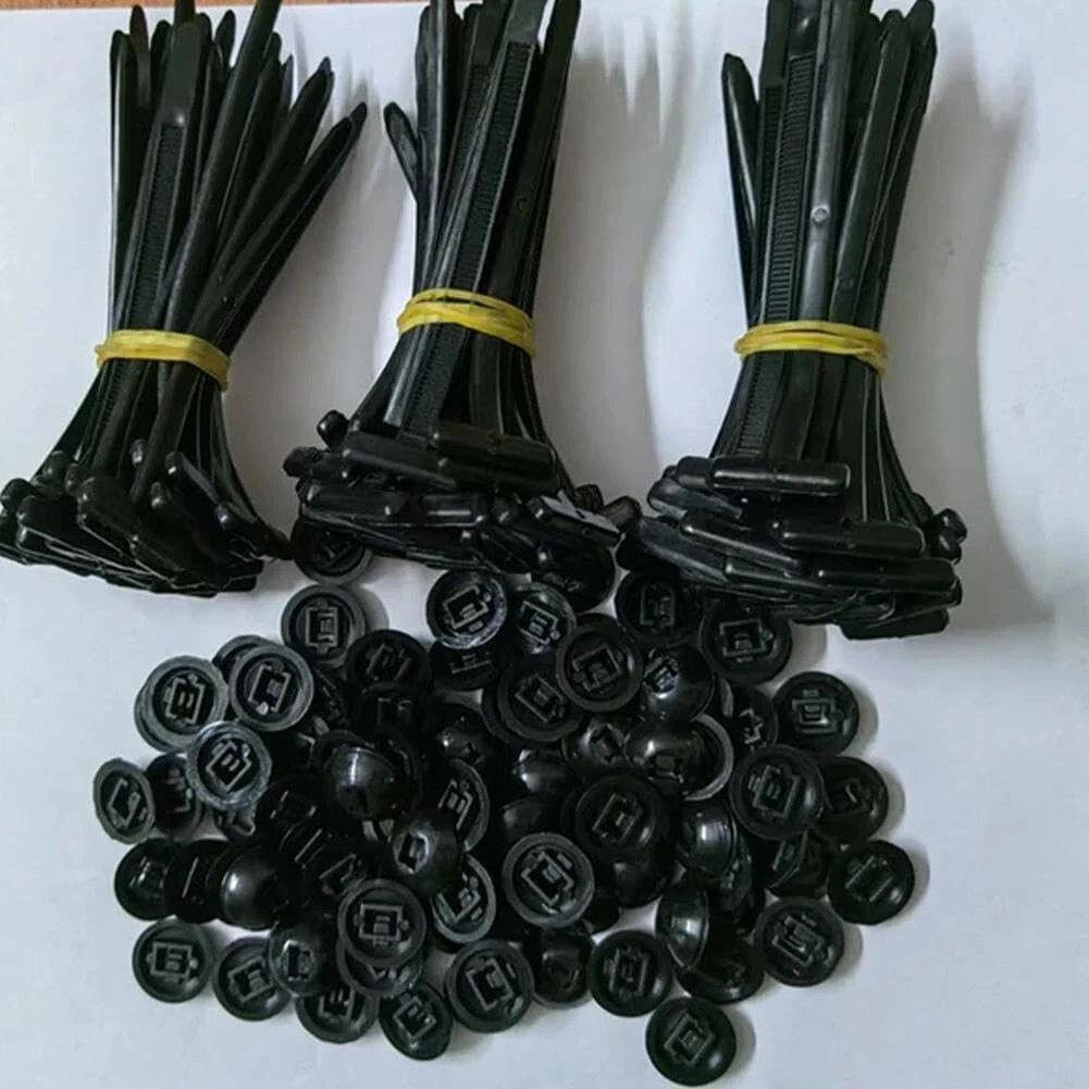 100PCS Nylon Universal Car Cable Tie Buckle ， Upgrade Multipurpose Plastic Cable
