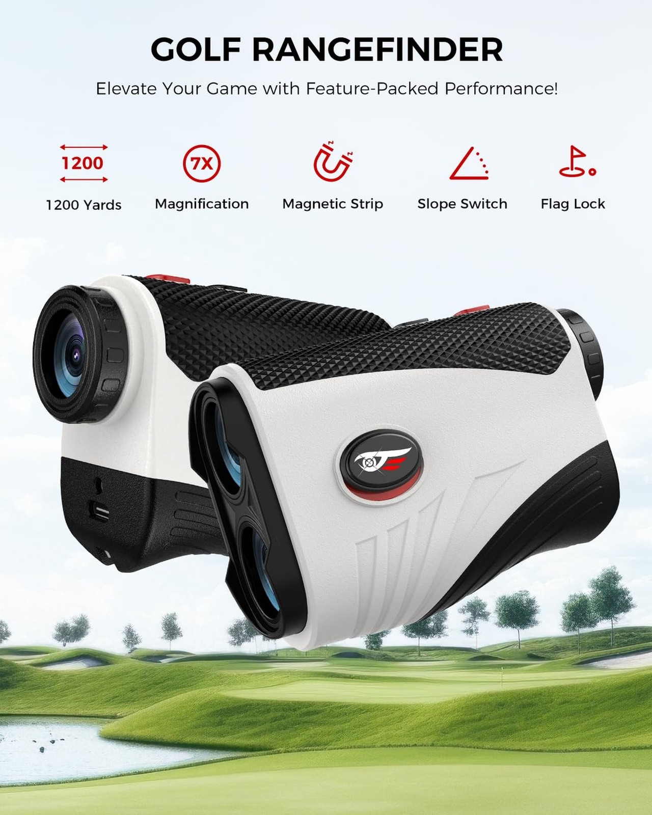 Range Finders Golf,1200 Yards Laser Golf Rangefinder with Slope,7X Magnificat...