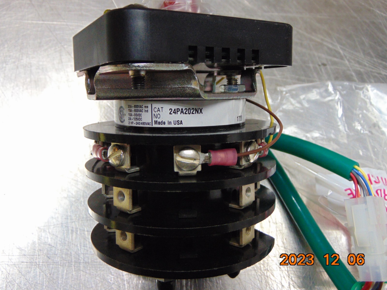 ELECTROSWITCH 24PA202NX ROTARY CONTROL SWITCH 50N-51N C.O.