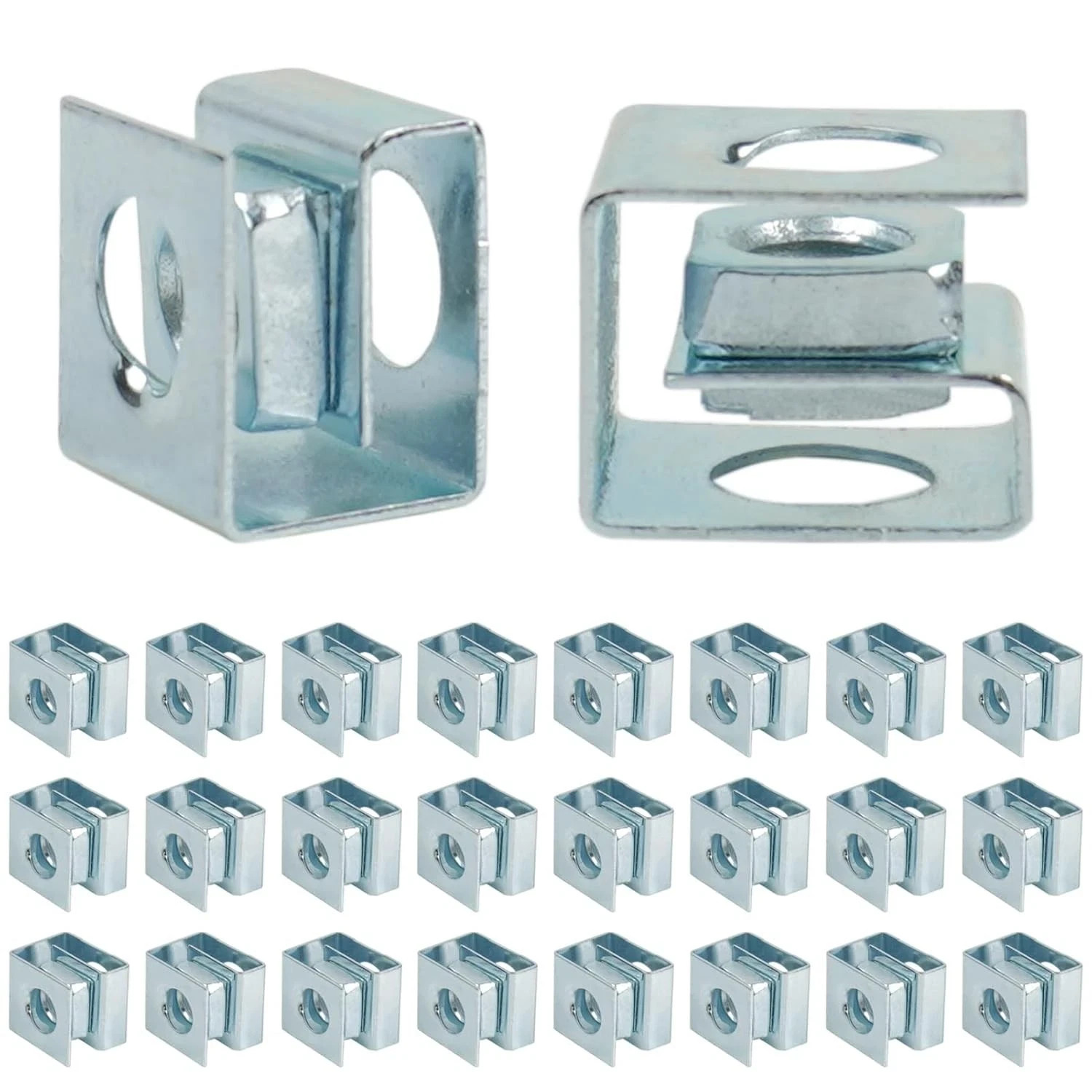 25 PCS Slide-on Cage Nuts U Type Cage Nut M6