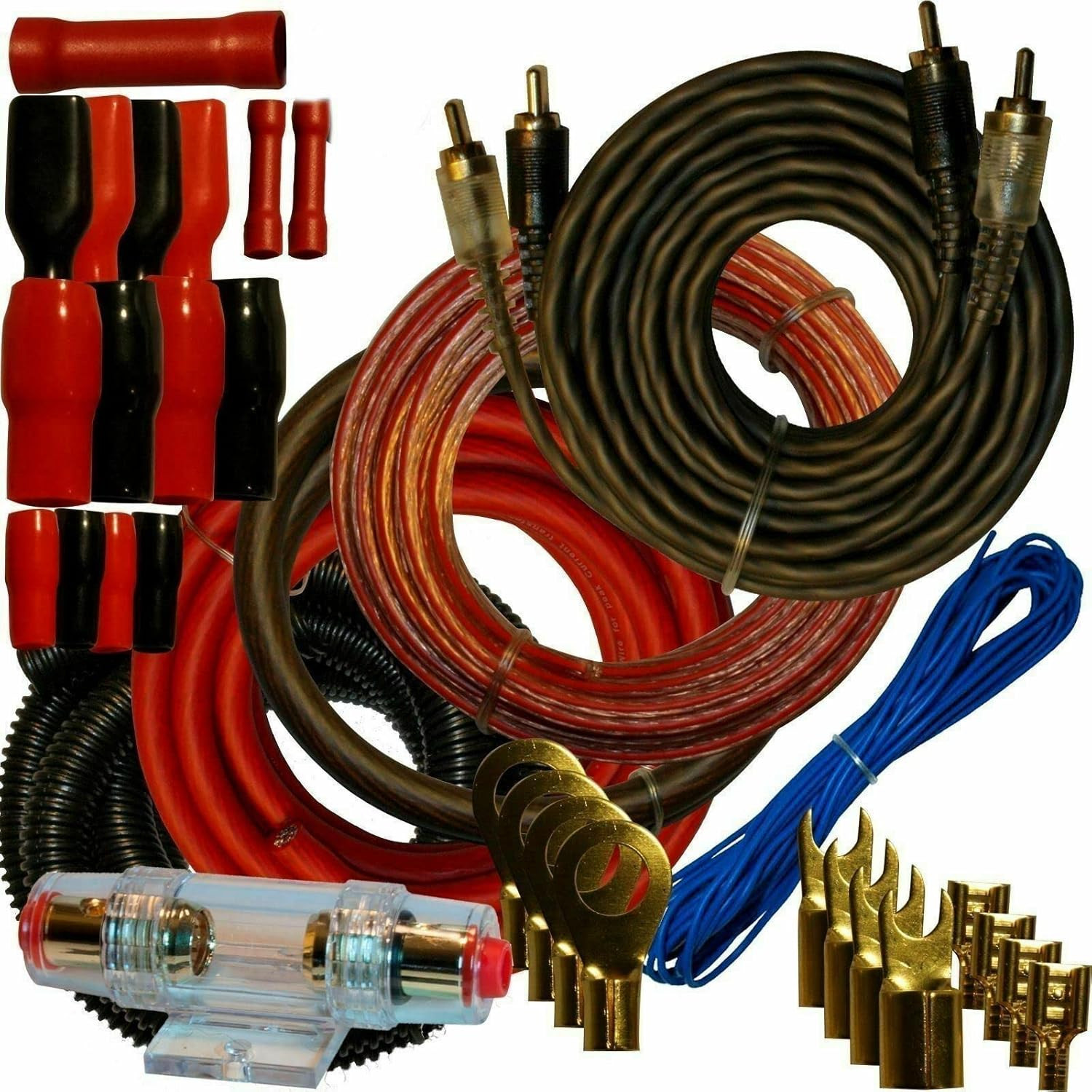 WK-4RED 4 Gauge Amplifier Installation Wiring Kit - a Car Amplifier Wiring Kit H
