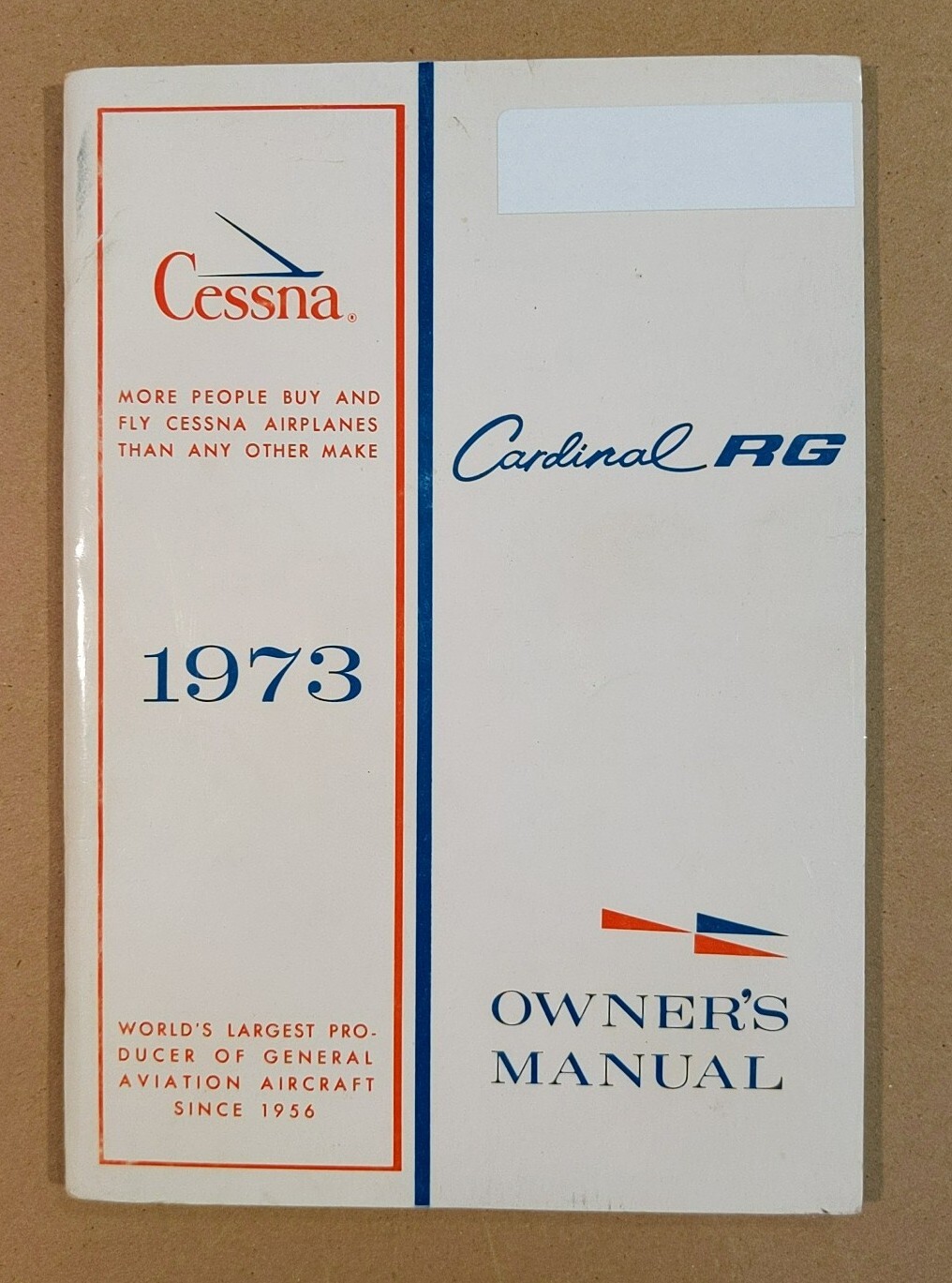 Excellent 1973 Cessna 177RG Cardinal RG Owner's Manual D966-13 Print 10/73