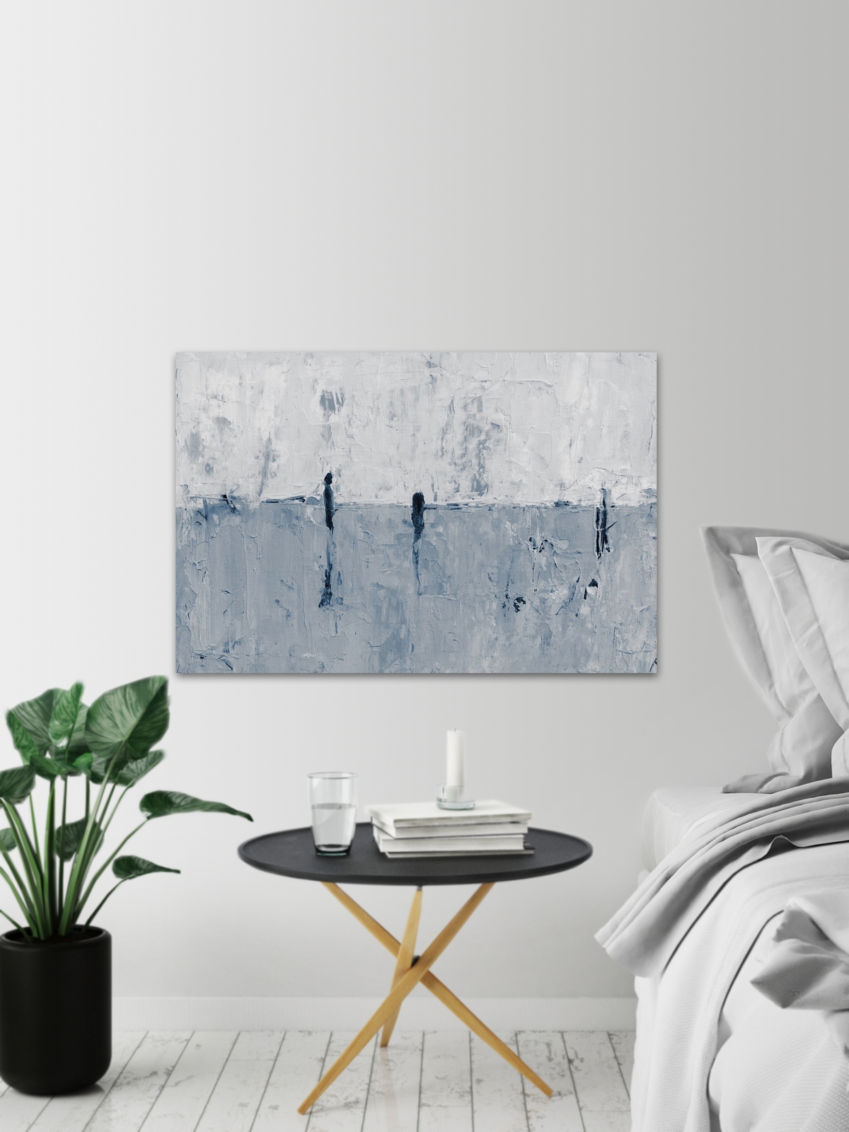Marmont Hill Blue Horizon II Painting Print on Wrapped Canvas 60x40