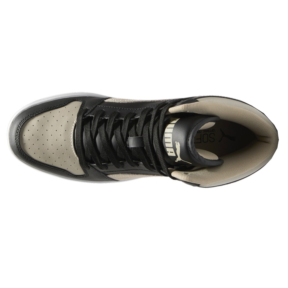 PUMA Rebound Layup Dust High Top Mens Beige, Black Sneakers Casual Shoes 400502