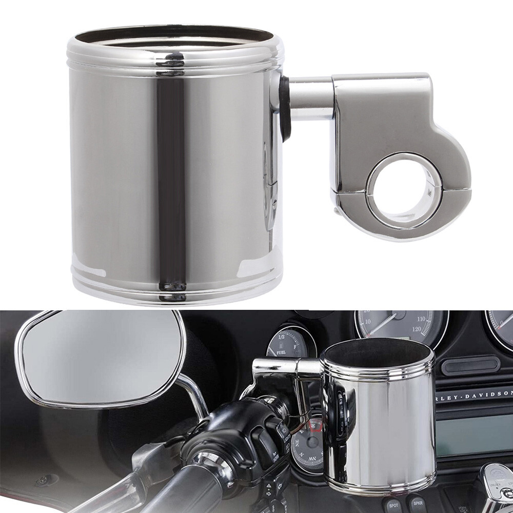 Motorcycle Cup Holder Drink Bottle For Harley Touring 7/8" 1” 1 1/4” Handlebar