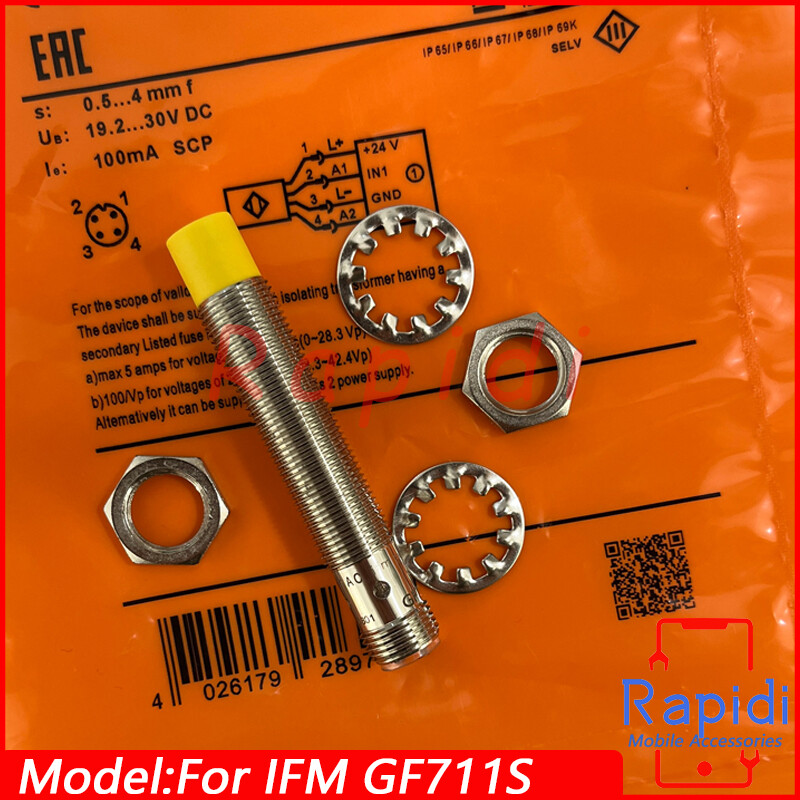 0.5mm-4mm 100mA 19.2-30VDC Safety Inductive Proximity Sensor For IFM GF711S