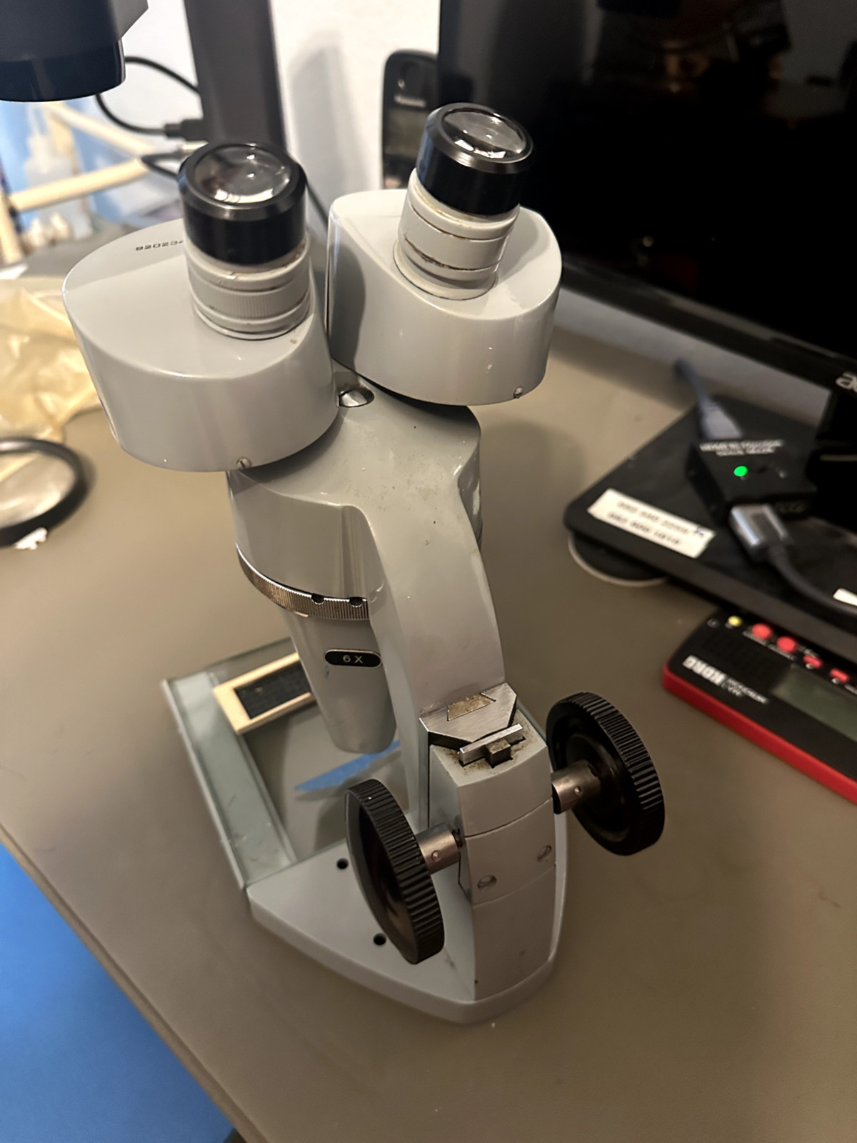 Vtg American Optical Spencer Stereoscopic Microscope W/ Objectives NO Light-Box