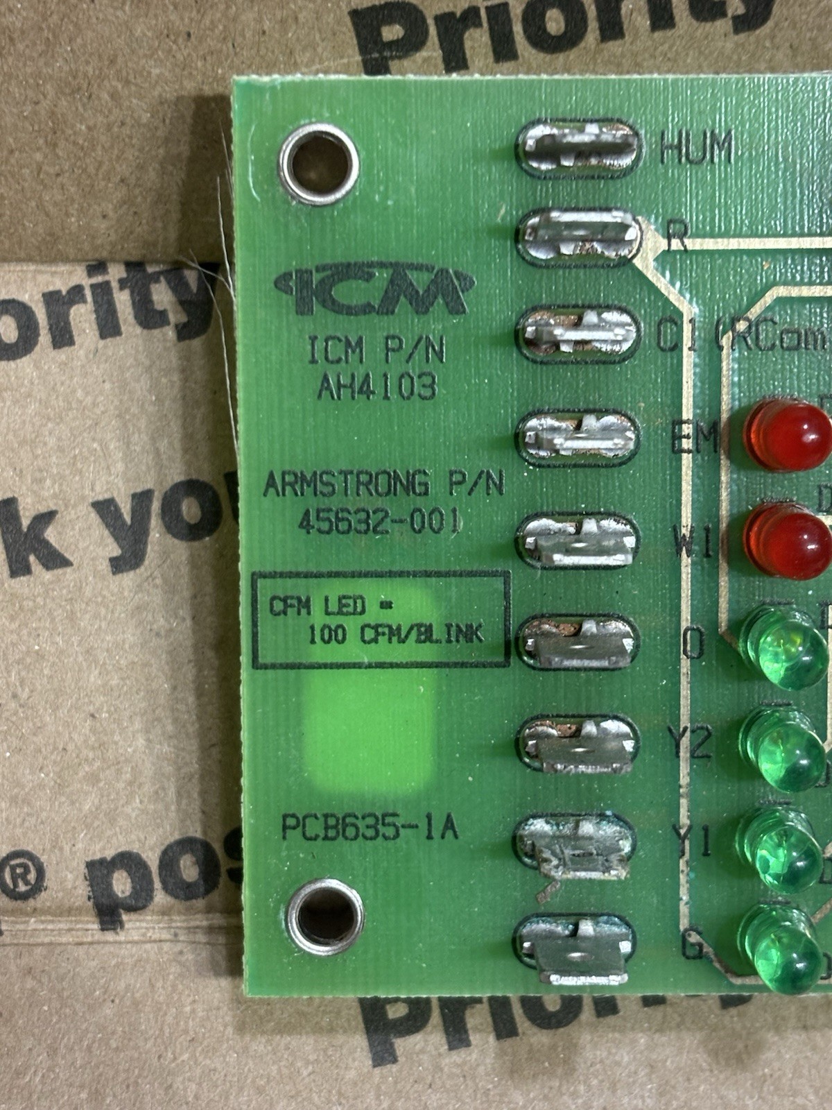 Armstrong 45632-001 ECM Blower Control Board ICM AH4103 PCB635-1 🔥Checked
