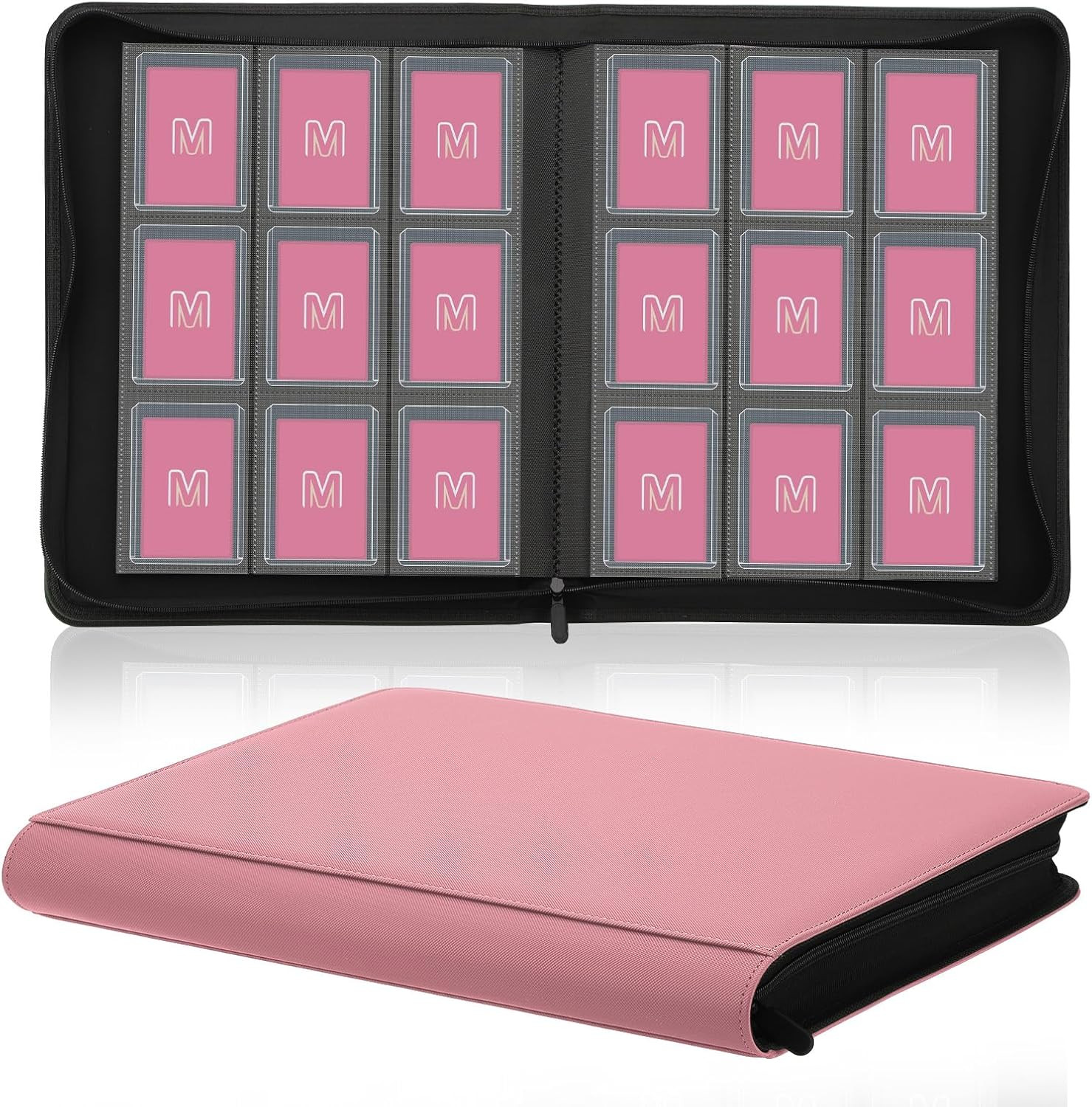 Toploader  Card Binder Storage Hold up 288 Cards 9-Pocket Top Loader Binder  3"X