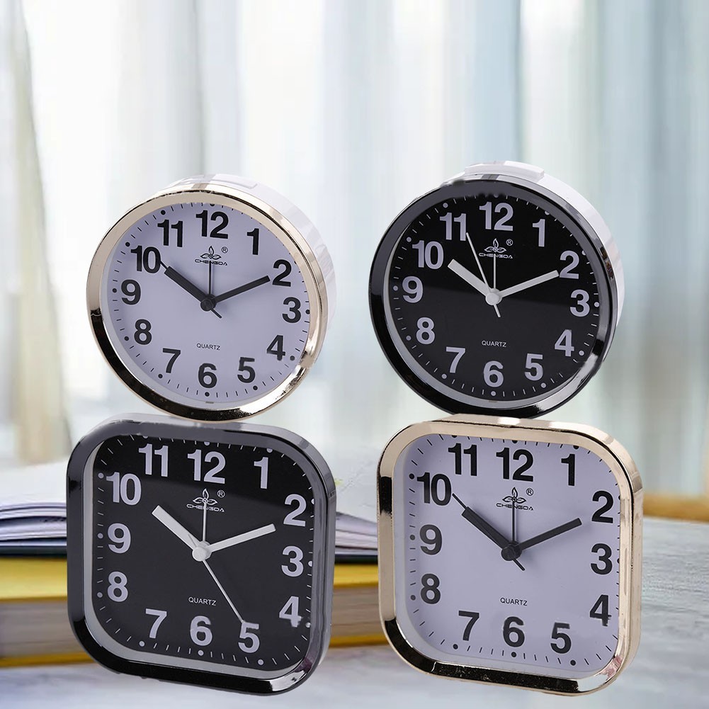 High Quality Square Alarm Clock for Students with Creative Circular Design