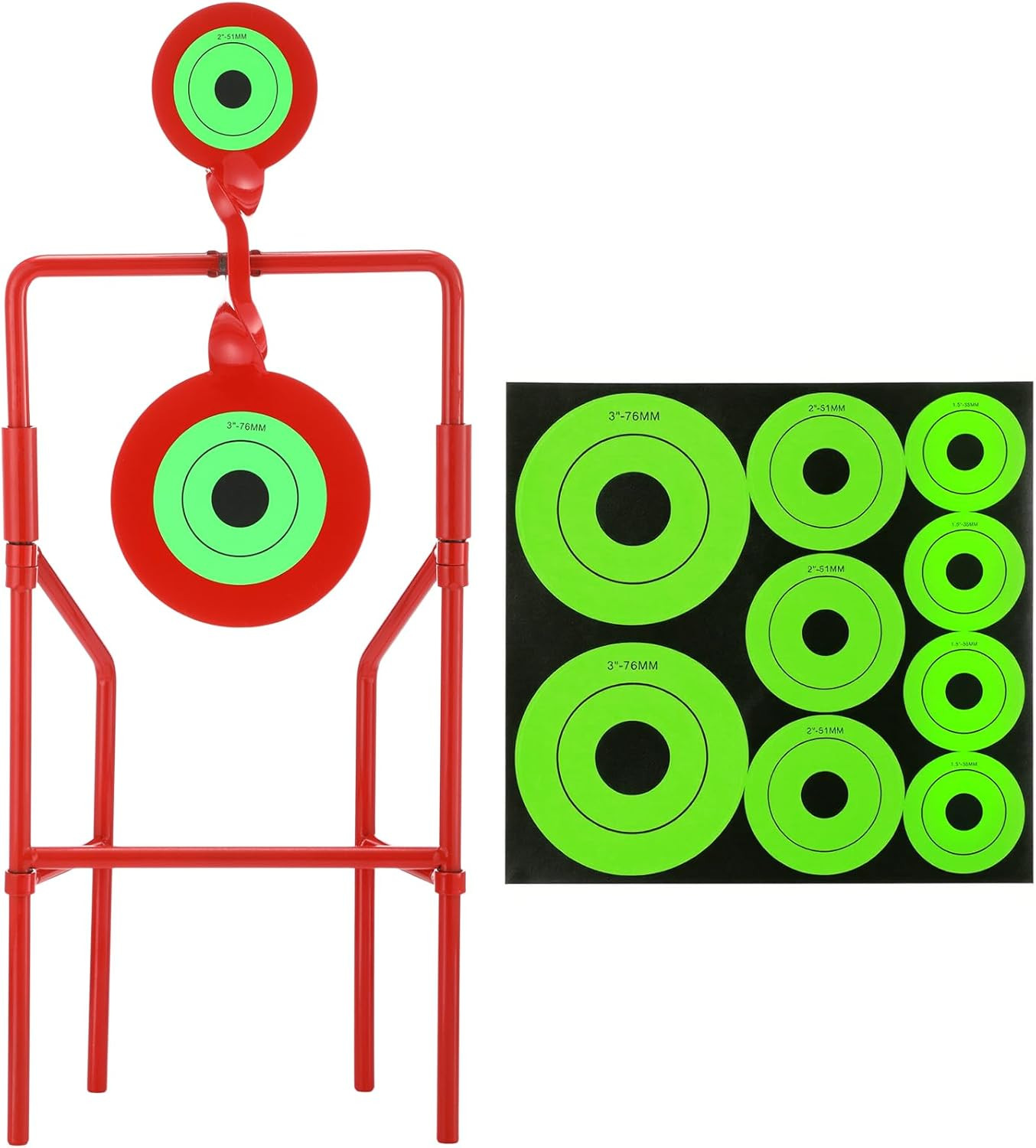 3/8 Inch Thick Double Spinner Shooting Targets - Reset Auto Steel Target, Shooti