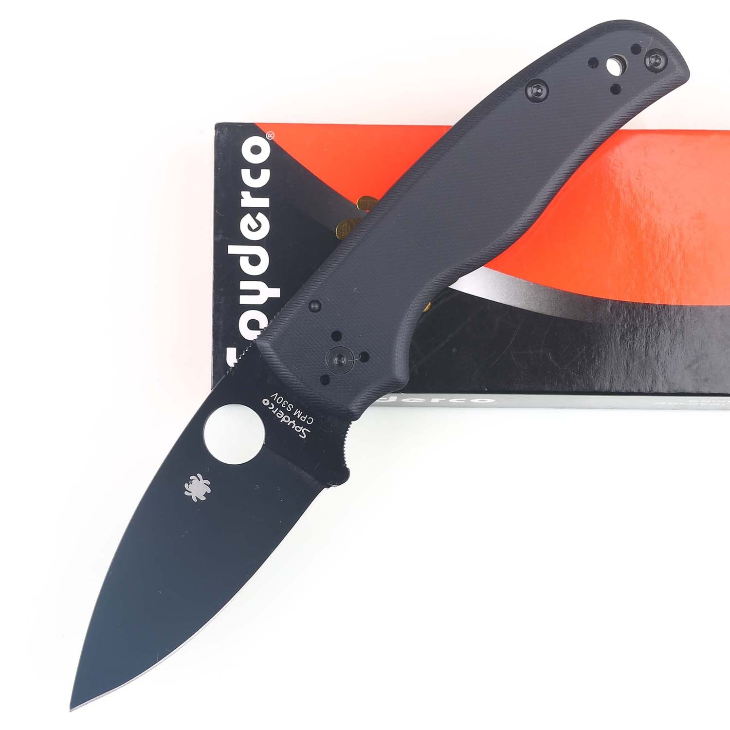 Shaman Black G10 Handle Plain Blade Lock Back Pocket Knife Heavy Duty Folding