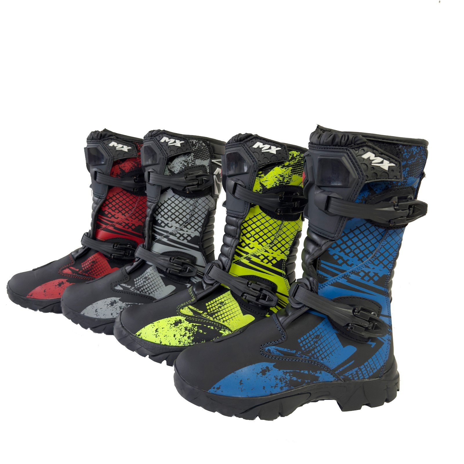 KIDS MOTOCROSS BOOTS JUNIOR OFF ROAD MOTORCYCLE ATV DIRT BIKE MX BOOT