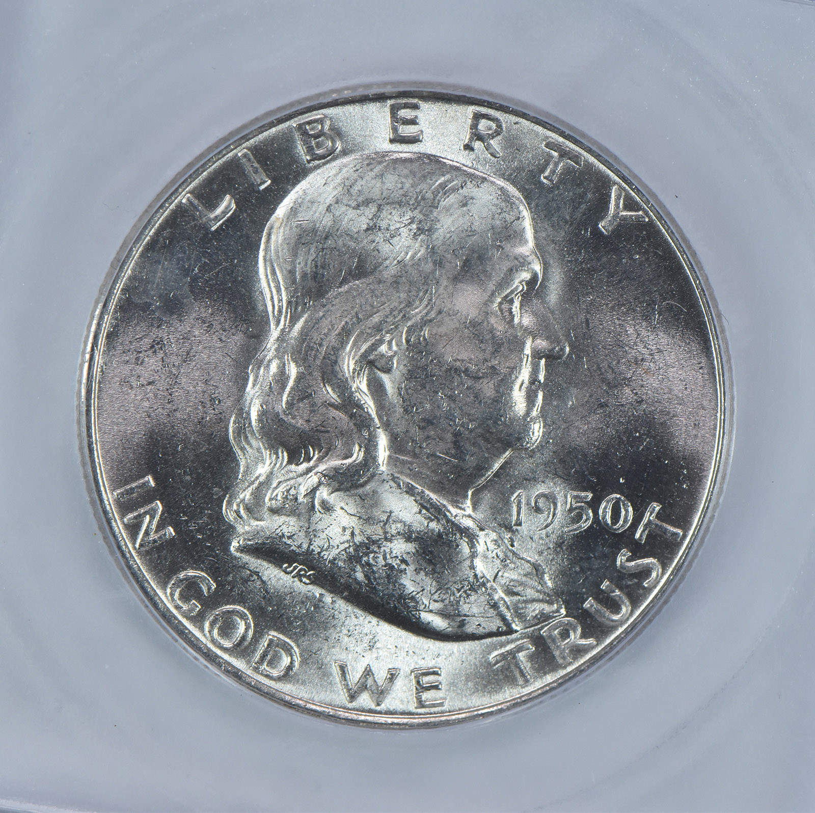 1950-D Franklin Half Dollar MS64 ICG