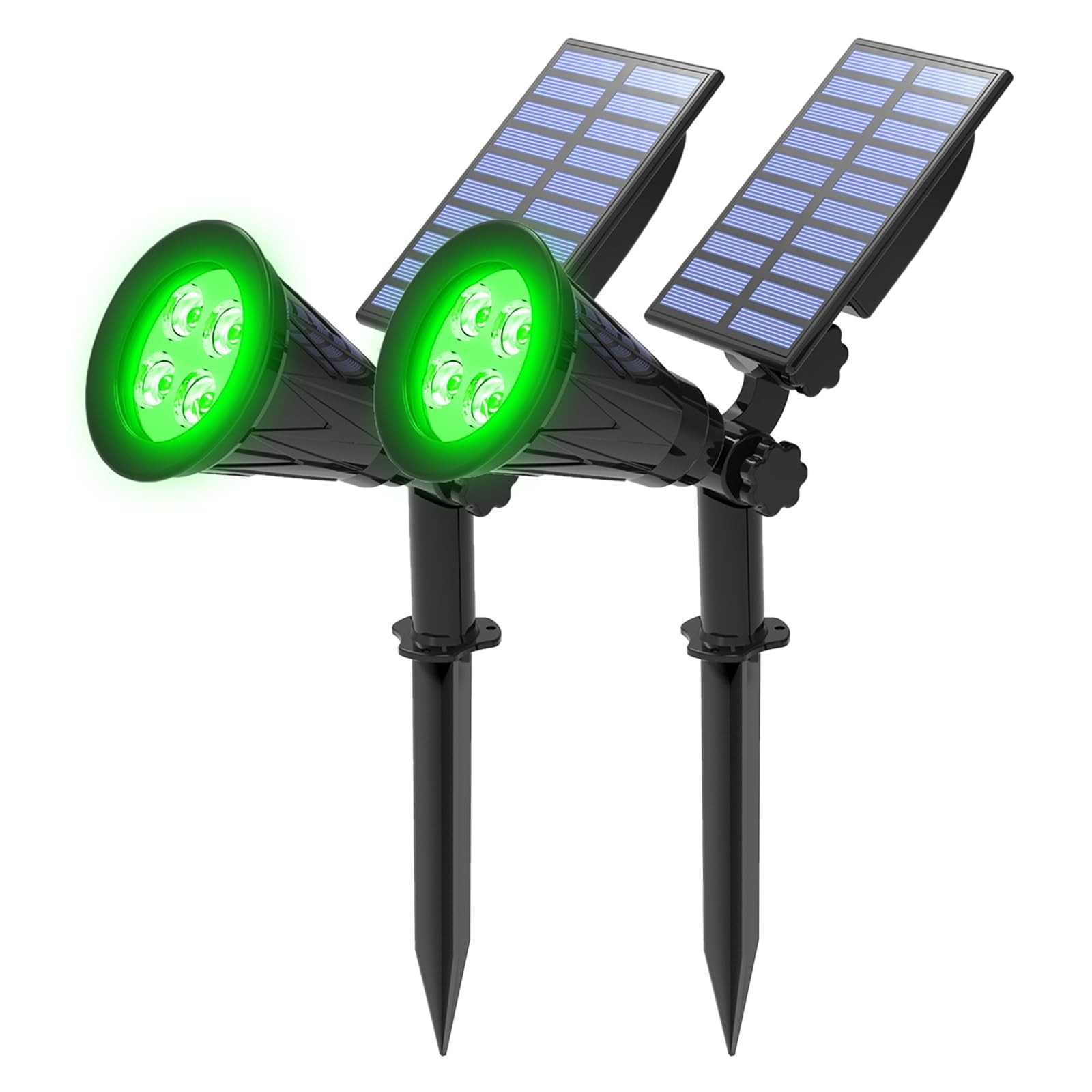 T-SUNUS Green Solar Spotlights Outdoor for Trees, Adjustable LED Solar Upligh...