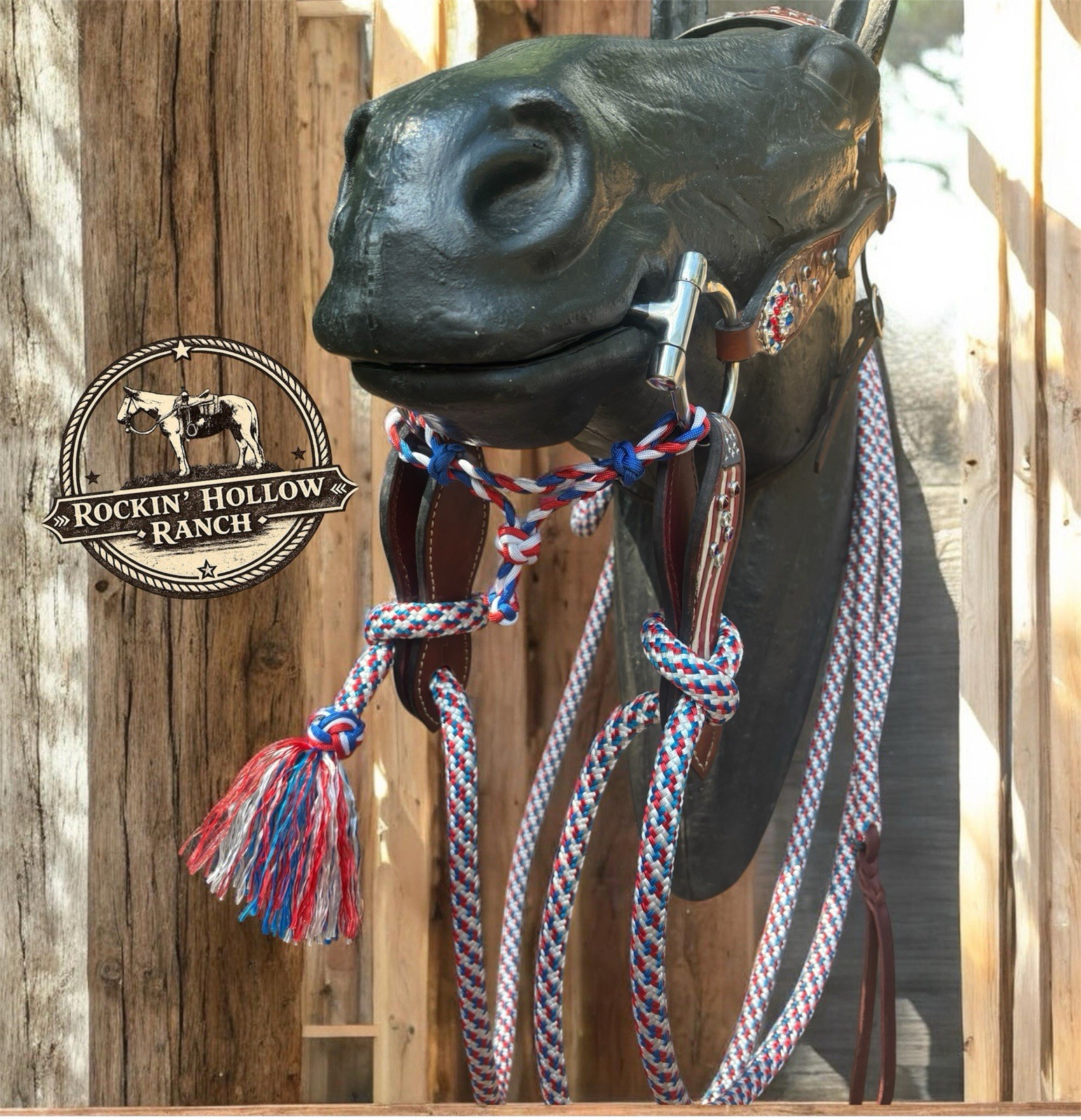 Patriotic Tack Set (Full Buckaroo Style Star Spangled Complete Set)