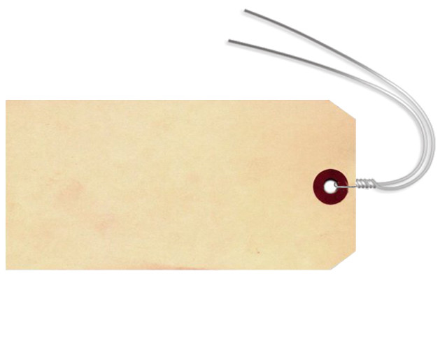 Blank Manila Tags W/Wires 250 Per Box